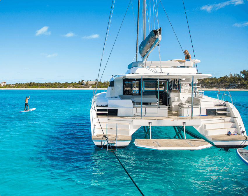 catamaran with sail