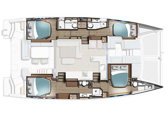 Leopard 46 4-Cabin Layout Drawings