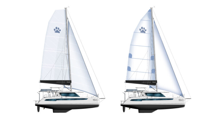 catamaran with sail